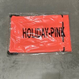 NIB Orange Neoprene Drawstring Bag